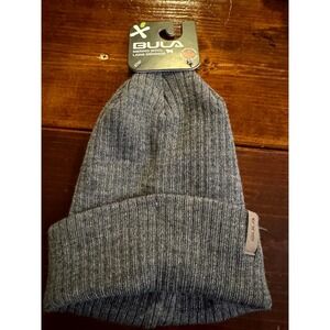 Bula Merino Wool‎ Beanie Hat Gray Knit Cuffed Warm Winter Unisex One Size New